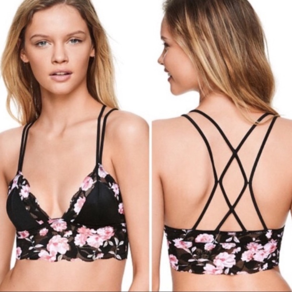 Strappy Satin Lace Bralette